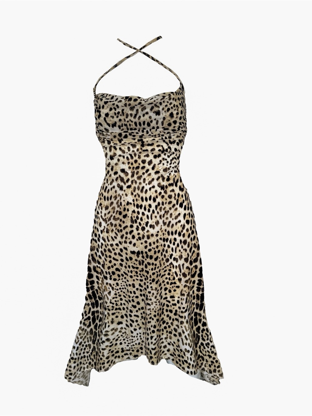 Roberto Cavalli 2001 animal print mini dress